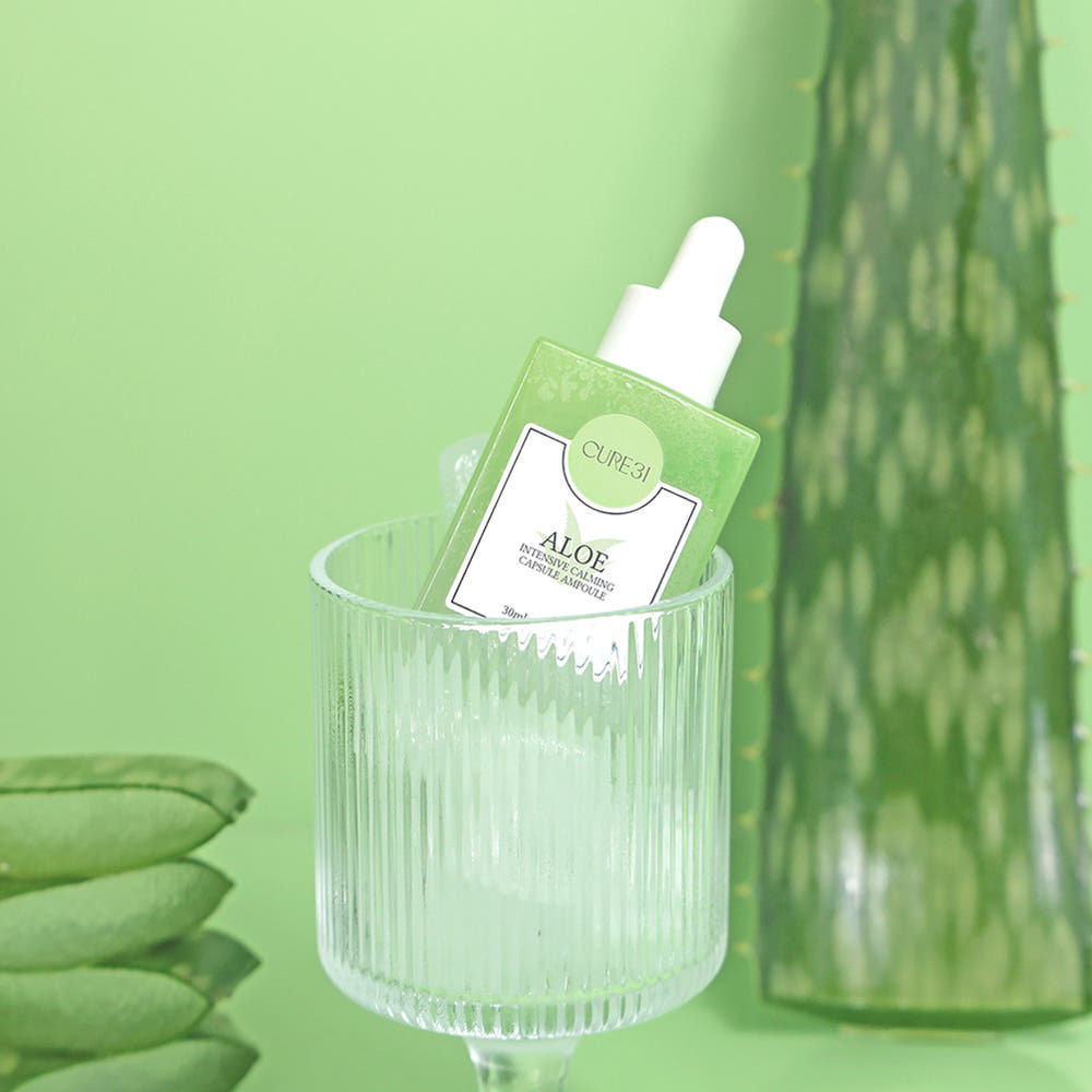 큐어31 알로에 인텐시브 카밍 캡슐앰플 30ml 진정 수분 보습 쿨링